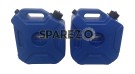 Royal Enfield Blue Color Jerry Can Pair with Mount for BS4 Himalayan 411 - SPAREZO